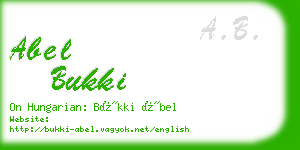 abel bukki business card